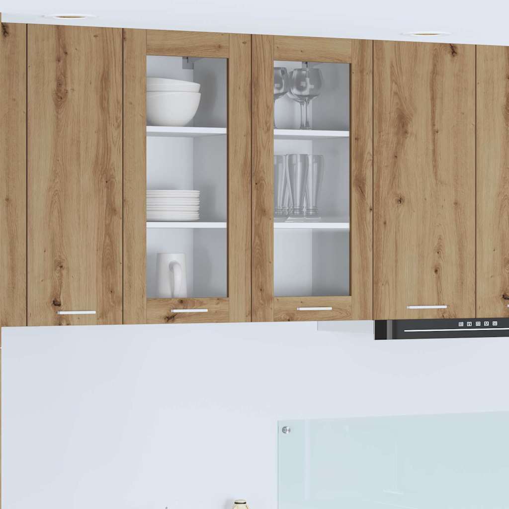 Hängeschrank mit Regal Riga 2 pcs Artisan-Eiche 40 x 31 x 80 cm